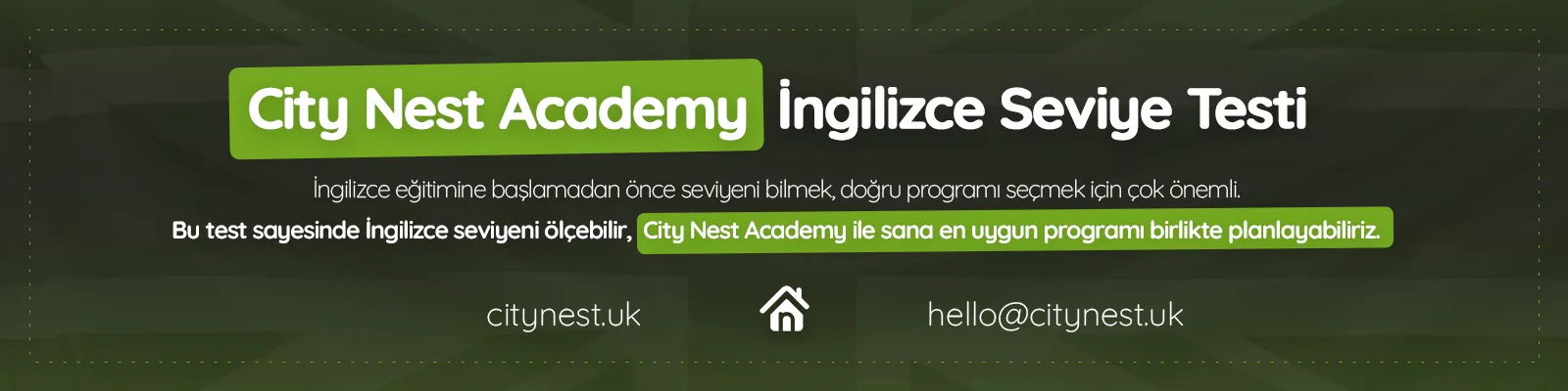 City Nest Academy ücretsiz İngilizce seviye testi